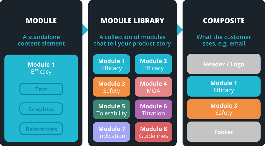 Guide to modular content in pharma strategy, content, and technology